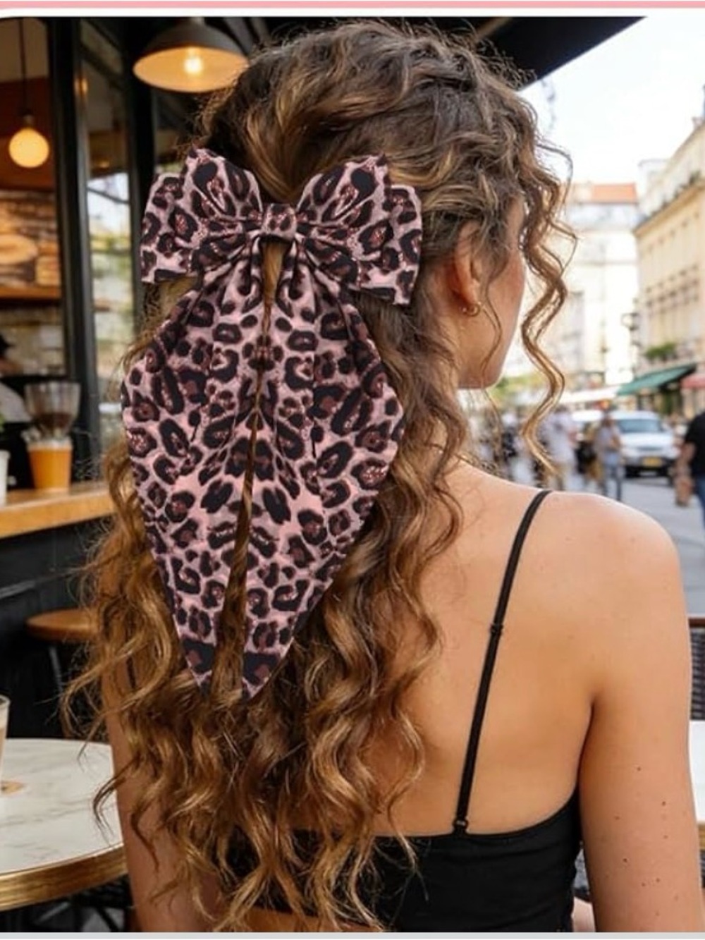 Large Silk Leopard Print Bow - Choose 1 - Picture 7 of 10